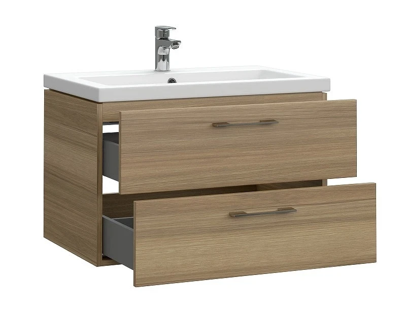 Тумба под раковину Cersanit Lara 70 64136 (63415) подвесная Орех МДФ / ЛДСП