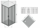 Душевая дверь Ravak Blix BLRV2К-90 1XV70100Z1 профиль Белый стекло Transparent