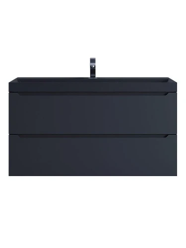 Тумба с раковиной Uperwood Tanos-Classic Quartz 100 3930421701 подвесная цвет Черный матовый