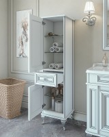 Шкаф пенал Caprigo Fresco 42 L 10650L-В016 Белый матовый МДФ / ЛДСП