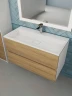 Тумба под раковину Uperwood Barsa 90 2937205251 подвесная цвет Белый матовый Дуб сонома