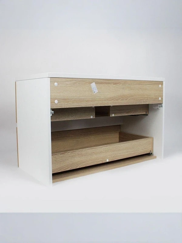 Тумба под раковину Uperwood Barsa 90 2937205251 подвесная цвет Белый матовый Дуб сонома