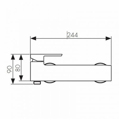 Смеситель для душа Kaiser Saga 53077 Хром латунь на стену