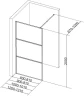 Душевая перегородка Aquanet SW-900GRT 90 352348 профиль Графит стекло прозрачное