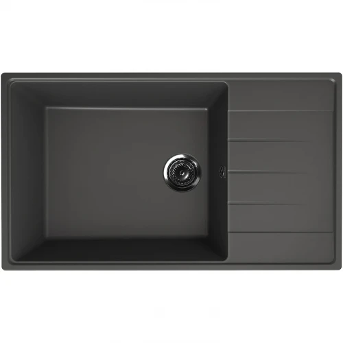Кухонная мойка Ulgran Quartz Prima 860-09 Асфальт искусственный камень (литьевой мрамор) встраиваемый
