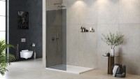 Душевая перегородка Cezares Liberta 110 LIBERTA-L-1-TB-110-GR-Cr профиль Хром стекло серое