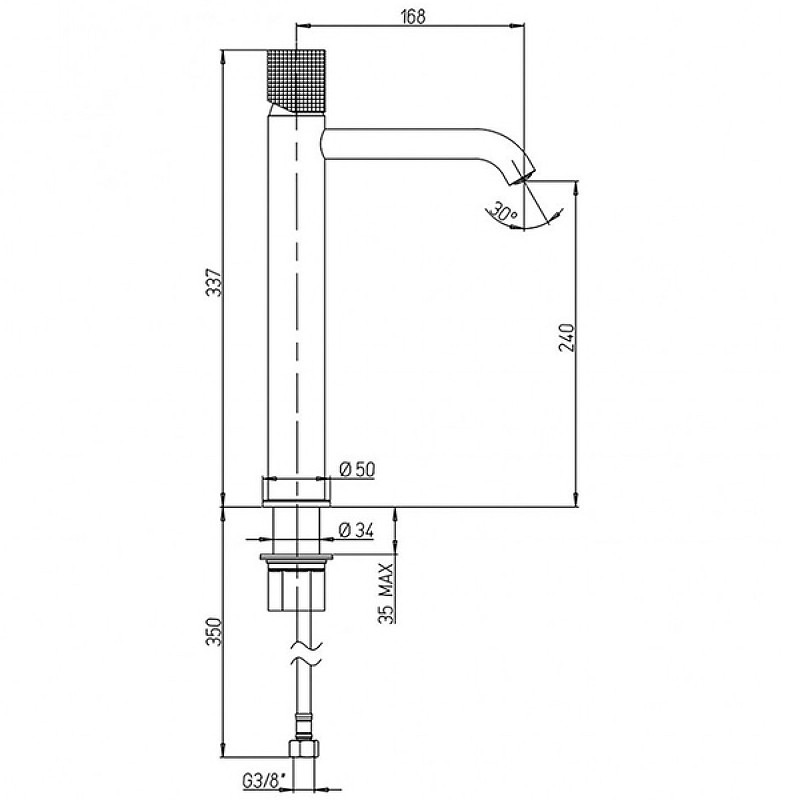 Смеситель для раковины Paini Cox Grip 7GCR205OLL Хром