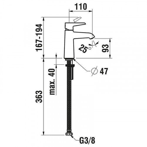 Смеситель для раковины Laufen Val HF901702100000 цвет Хром