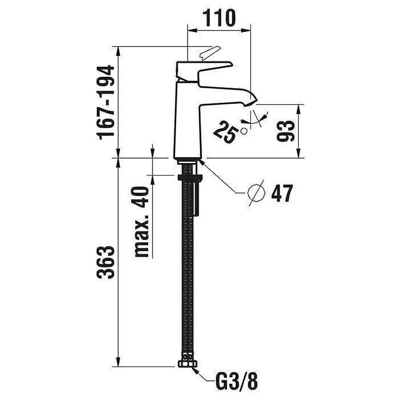 Смеситель для раковины Laufen Val HF901702100000 цвет Хром