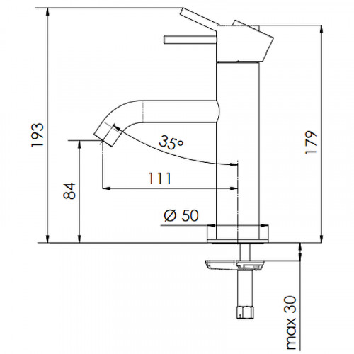 Смеситель для раковины Remer X-Style X12BO Белый матовый латунь
