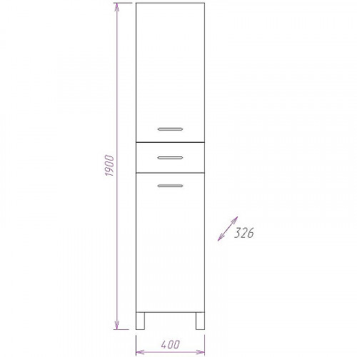 Шкаф пенал Onika Модерн 40.17 R 404010 с бельевой корзиной Белый МДФ / ЛДСП