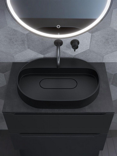 Раковина Uperwood Tanos Quartz 55 RTanosQuartz55U цвет Уголь