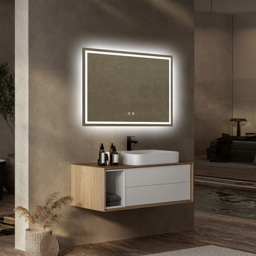 Зеркало Abber See 80 AG6104SP с подсветкой с сенсорным выключателем и диммером стекло