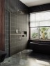 Душевая перегородка Maybah Glass MGD-721-5ш 690x1950 в широком профиле Хром матовый стекло бронзовое