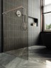 Душевая перегородка Maybah Glass MGD-721-5ш 690x1950 в широком профиле Хром матовый стекло бронзовое