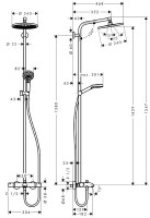 Душевая система Hansgrohe Crometta S 27320000 с термостатом Хром латунь на стену