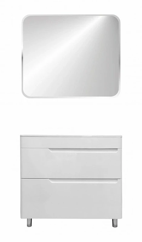 Тумба с раковиной Эстет Kare Luxe 80 ФР-00005719 Белая МДФ / ЛДСП