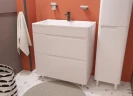 Тумба с раковиной Эстет Kare Luxe 80 ФР-00005719 Белая МДФ / ЛДСП
