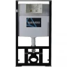 Комплект унитаза с инсталляцией Azario Nova AZ-8010-1000+AZ-8200-0011+AZ-2216 SP с сиденьем Микролифт и клавишей смыва Хром глянцевый