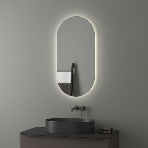 Зеркало Evoform Ledshine 100x50 BY 2687 с подсветкой 21.5 W - сенсорный выключатель - нейтральный белый свет стекло
