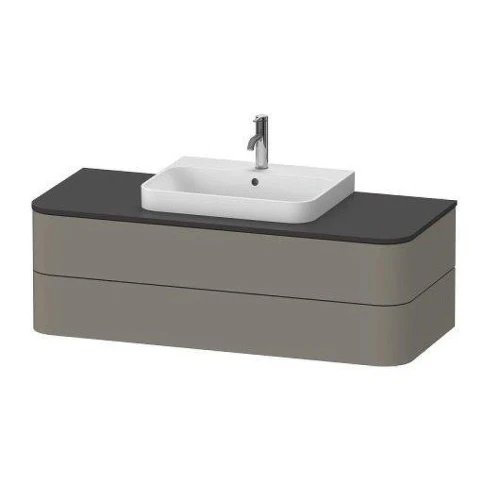 Тумба под раковину Duravit Happy D.2 Plus 130 HP497209292 подвесная цвет Каменно-серый матовый