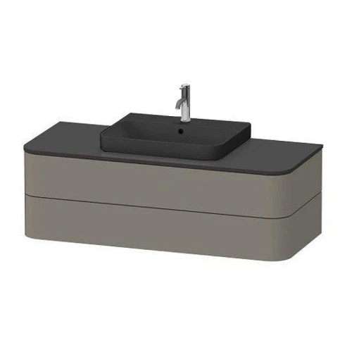 Тумба под раковину Duravit Happy D.2 Plus 130 HP497209292 подвесная цвет Каменно-серый матовый