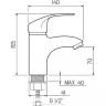Смеситель для раковины Ростовская Мануфактура Сантехники SL85-001F Хром