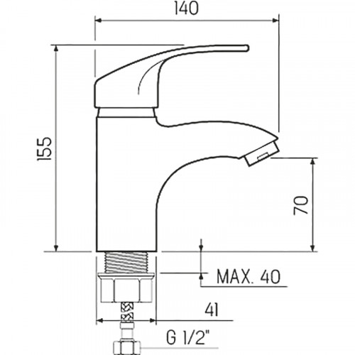 Смеситель для раковины Ростовская Мануфактура Сантехники SL85-001F Хром