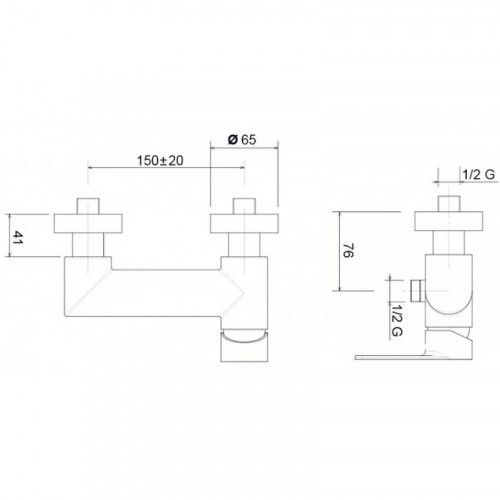 Смеситель для душа Cezares Trend TREND-DM-01-Cr Хром латунь на стену
