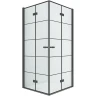 Душевой уголок New Trendy New Soleo Black 90х80 D-0289A/D-0288A профиль Черный стекло прозрачное