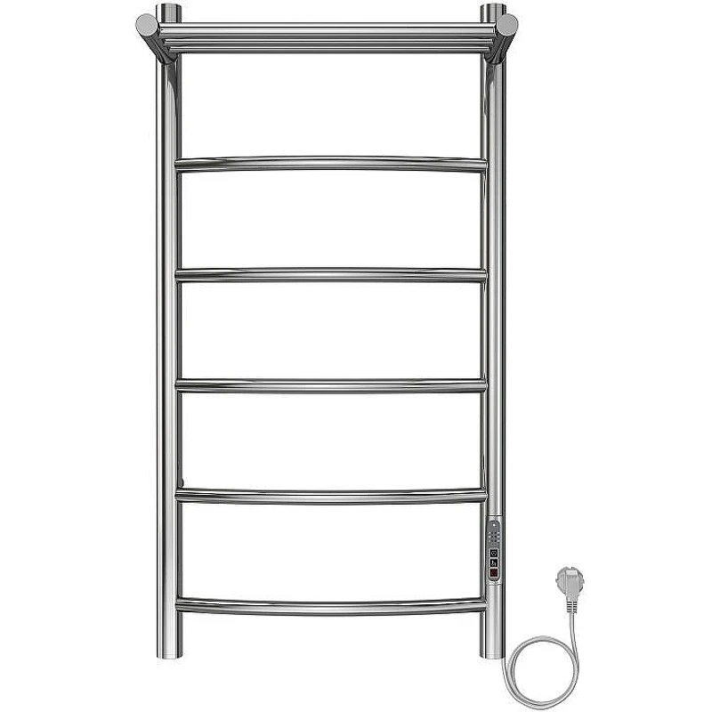 Электрический полотенцесушитель Azario Verona 400x800 П8 AZ04848P с полкой, диммер справа Хром