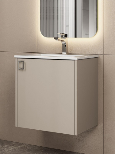 Тумба под раковину Uperwood Aurora 50 TAurora50cm подвесная цвет Бежевый матовый