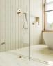 Душевая перегородка Maybah Glass MGD-259-3 790x1950 коннектор стена-стекло Золото стекло прозрачное