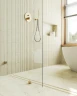 Душевая перегородка Maybah Glass MGD-259-3 790x1950 коннектор стена-стекло Золото стекло прозрачное