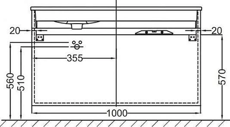 Тумба под раковину Jacob Delafon Vox 100 R EB2046-RA-N18 цвет Белый