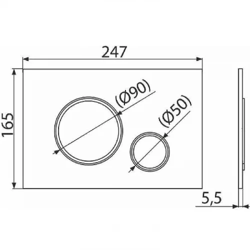 Клавиша смыва Alcaplast Thin M771 Хром
