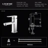 Смеситель для раковины Ledeme H33 1033L Хром