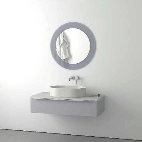 Зеркало Evoform Double d80 BY 0315 на стеклянном основании - цвет Графит