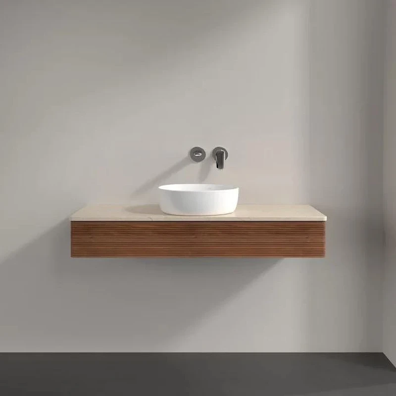 Тумба под раковину Villeroy&Boch Antao 120 L10113HM подвесная с подсветкой цвет Warm Walnut