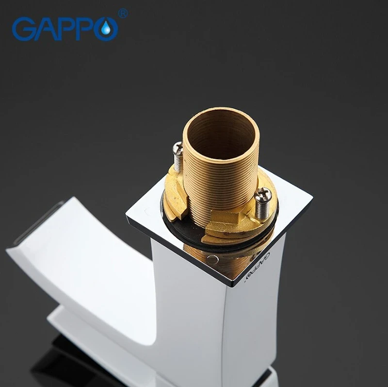 Смеситель для раковины Gappo G07 G1007-8 Белый Хром латунь