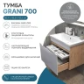 Тумба с раковиной Vigo Grani 70 165 дуб золотой-com подвесная цвет Белый Дуб золотой