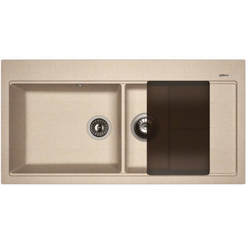 Кухонная мойка Florentina Россана-1000 20.335.E1000.107 Песочная искусственный камень (литьевой мрамор) встраиваемый