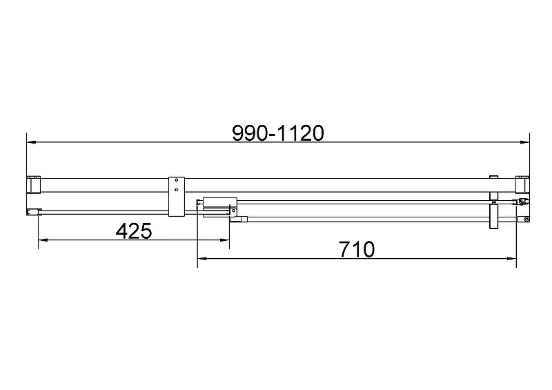 Душевая дверь Vincea Экстенза (Extenza) 110 VDP-4EX1011CLBN профиль Брашированный никель стекло прозрачное