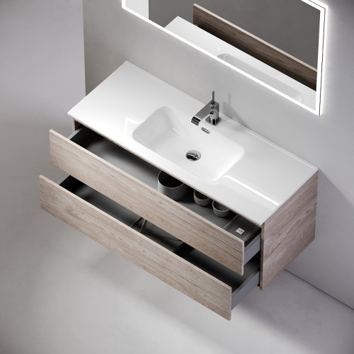 Тумба под раковину Sancos Urban 120 UR120-1EG подвесная Дуб Галифакс натуральный МДФ / ЛДСП