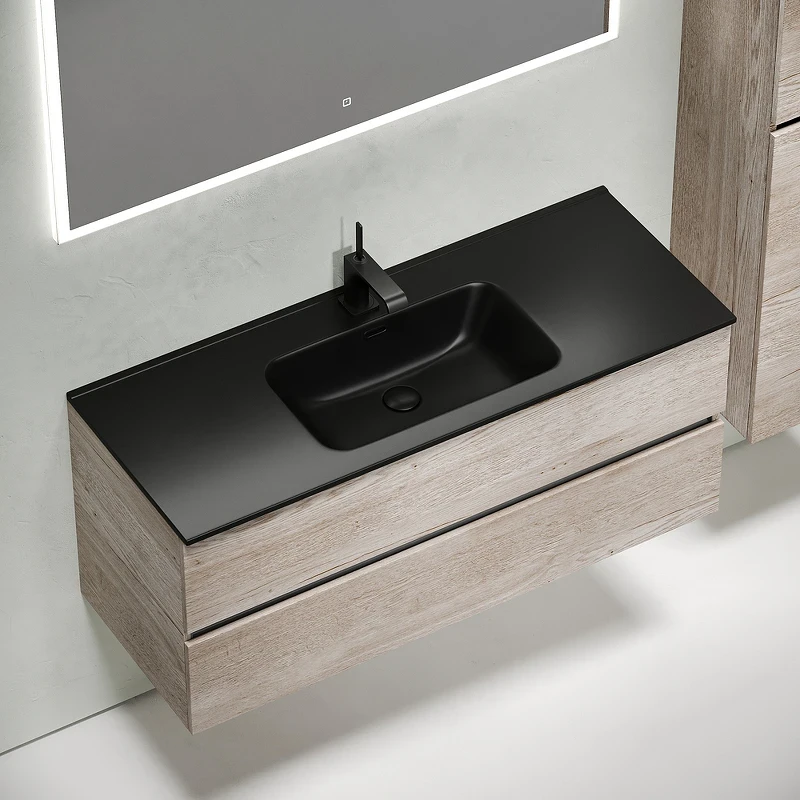 Тумба под раковину Sancos Urban 120 UR120-1EG подвесная Дуб Галифакс натуральный МДФ / ЛДСП