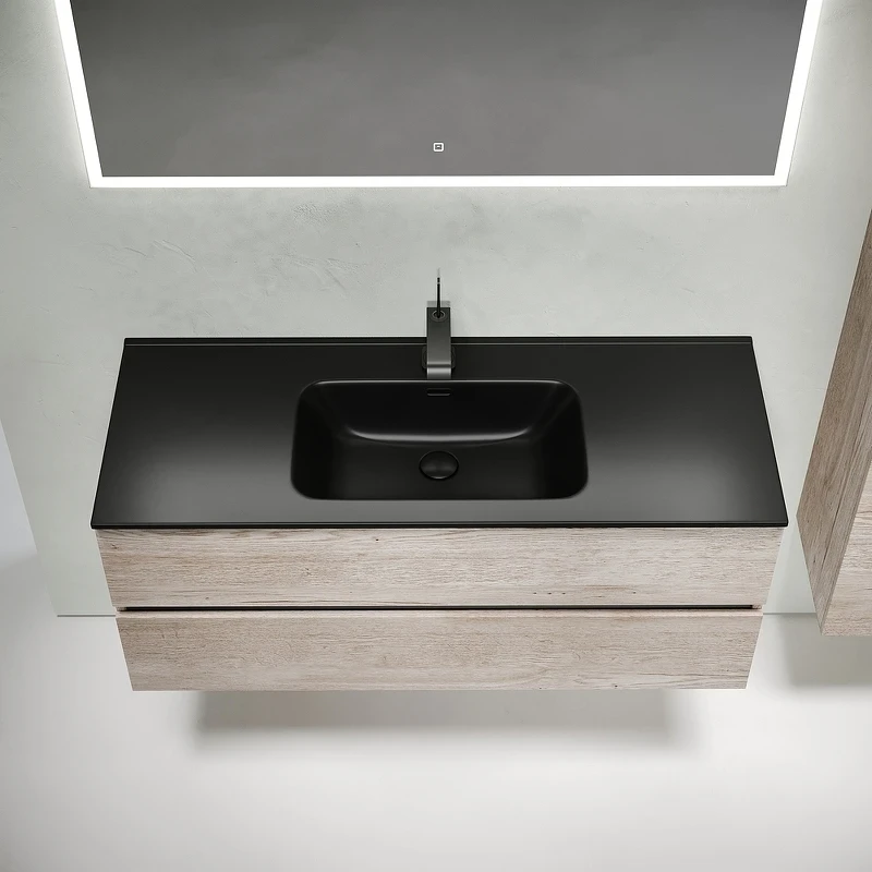 Тумба под раковину Sancos Urban 120 UR120-1EG подвесная Дуб Галифакс натуральный МДФ / ЛДСП