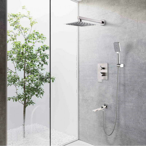 Душевая система Gappo G7199-20 Сатин нержавеющая сталь встраиваемый