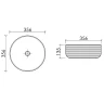 Раковина-чаша Ceramicanova Element 36 CN6073MW Белая матовая фарфор накладная