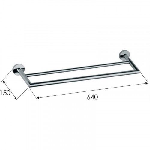 Полотенцедержатель Remer Guest GS33NO двойной Черный матовый