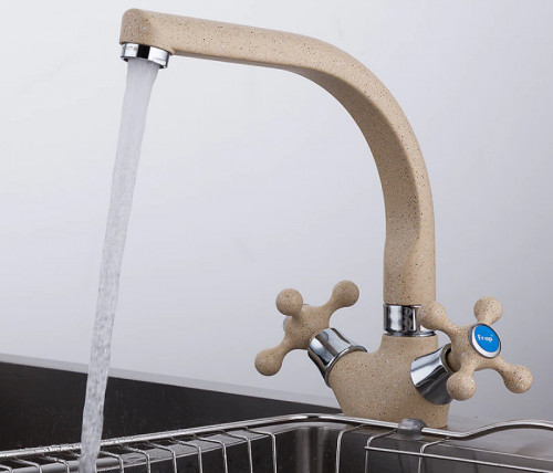 Смеситель для кухни Frap H5408 F5408-21 Бежевый